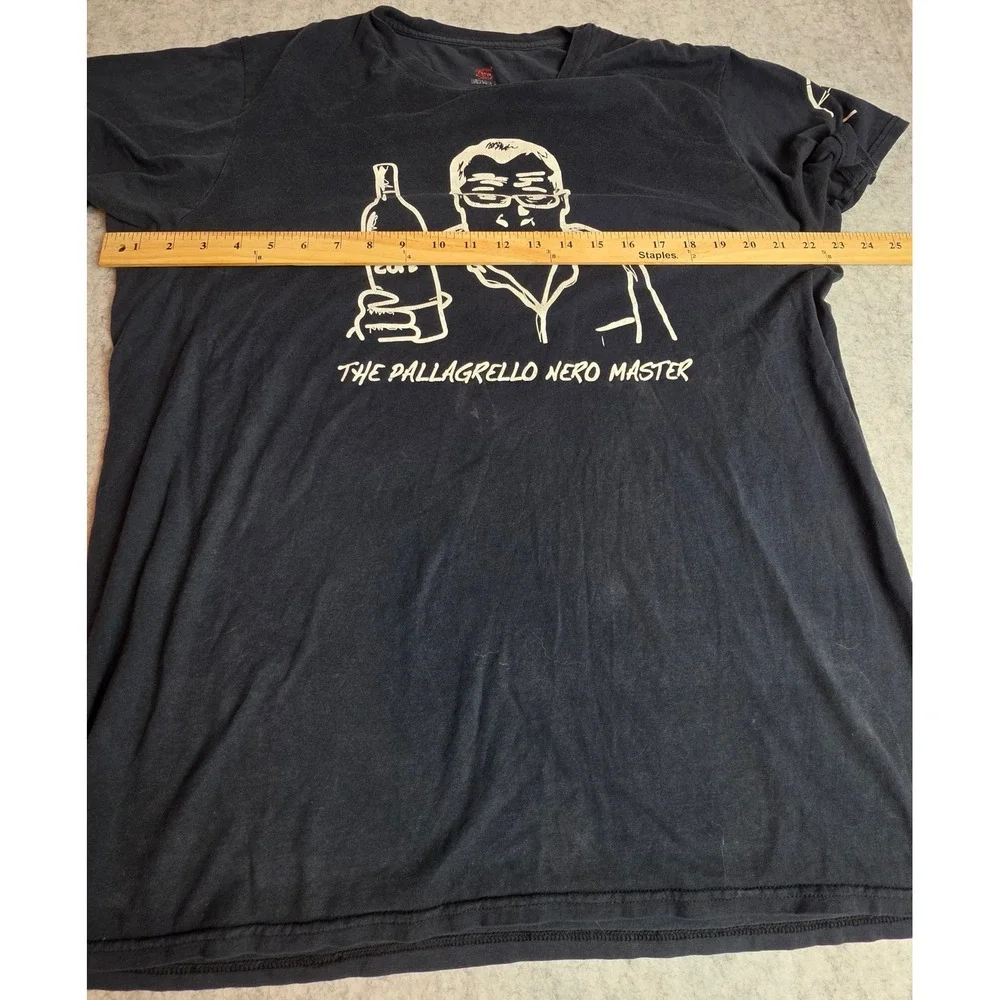 Hanes Nano-T Mens Black Graphic Tee The Pallagrello Nero Master Nanni Cope XL